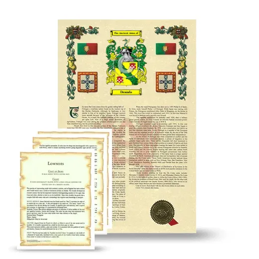 Deanda Armorial History and Symbolism package