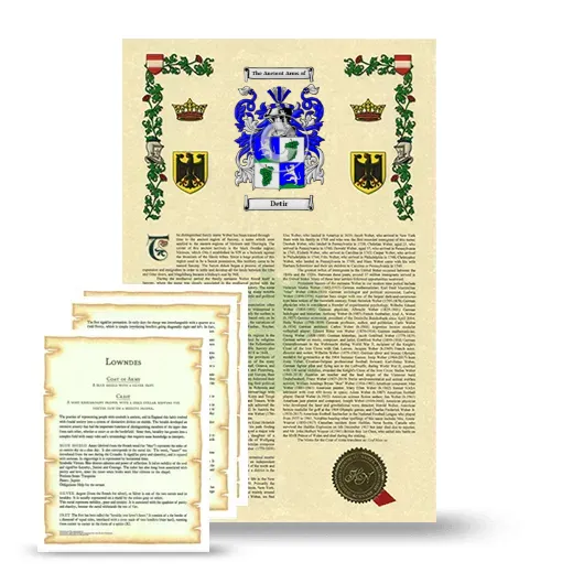 Detir Armorial History and Symbolism package
