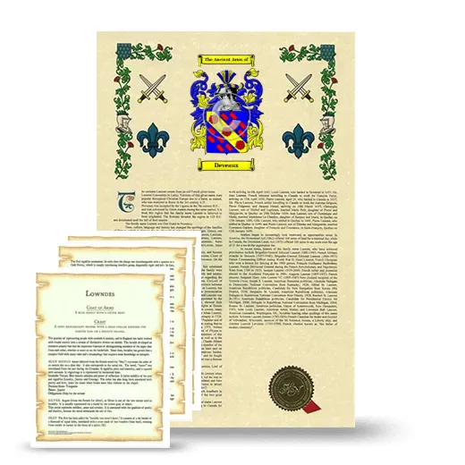 Deveaux Armorial History and Symbolism package