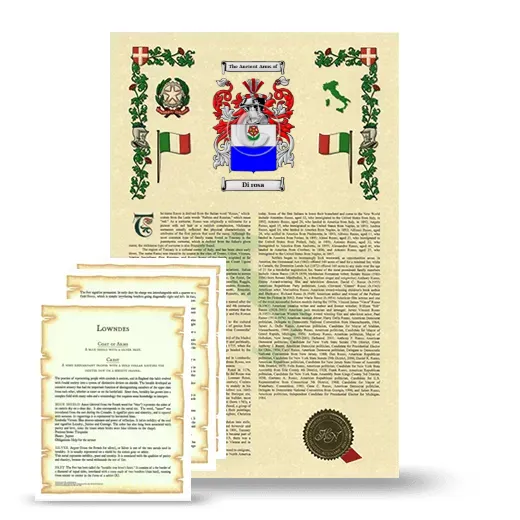 Di rosa Armorial History and Symbolism package