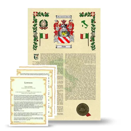 Dona Armorial History and Symbolism package