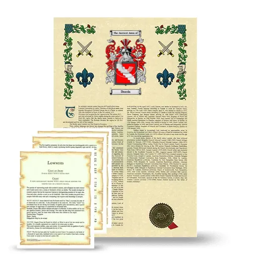 Dorris Armorial History and Symbolism package