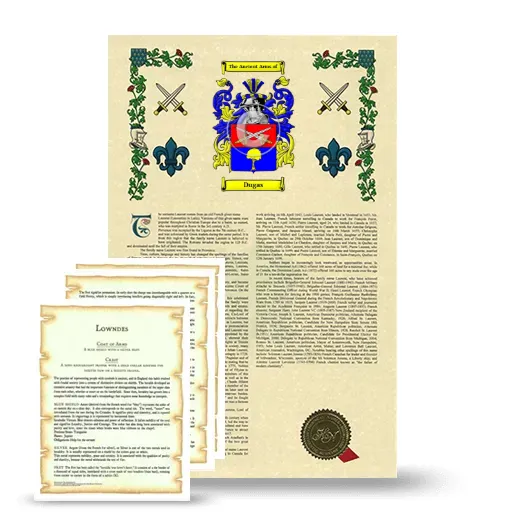 Dugas Armorial History and Symbolism package