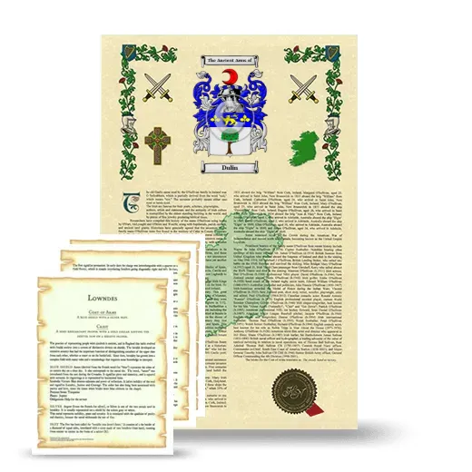 Dulin Armorial History and Symbolism package