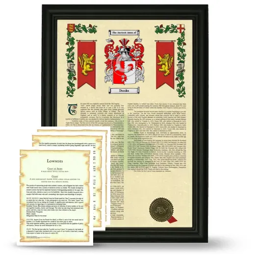 Dunks Framed Armorial History and Symbolism - Black