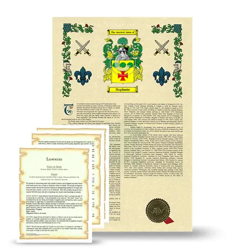 Duplante Armorial History and Symbolism package