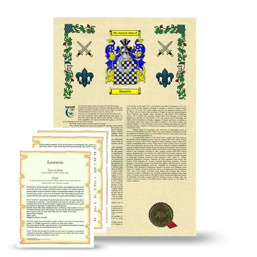 Durette Armorial History and Symbolism package