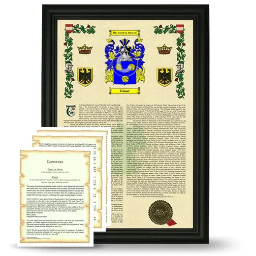 Eckart Framed Armorial History and Symbolism - Black