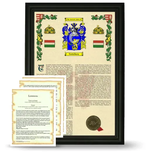 Eszterhazy Framed Armorial History and Symbolism - Black