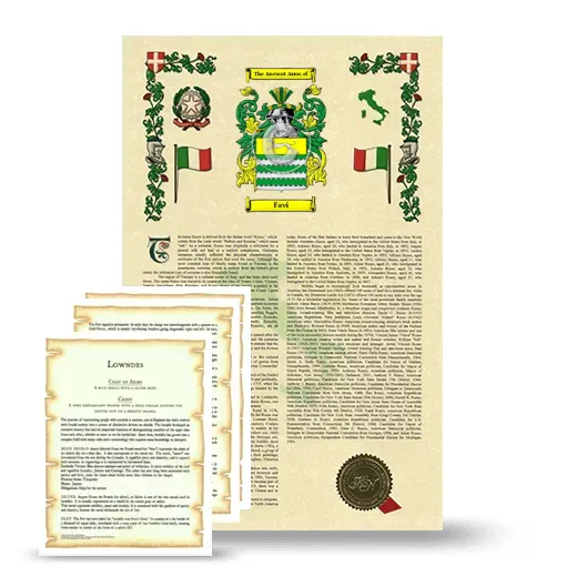 Favi Armorial History and Symbolism package