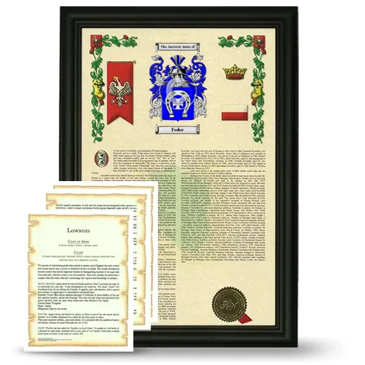 Fedor Framed Armorial History and Symbolism - Black