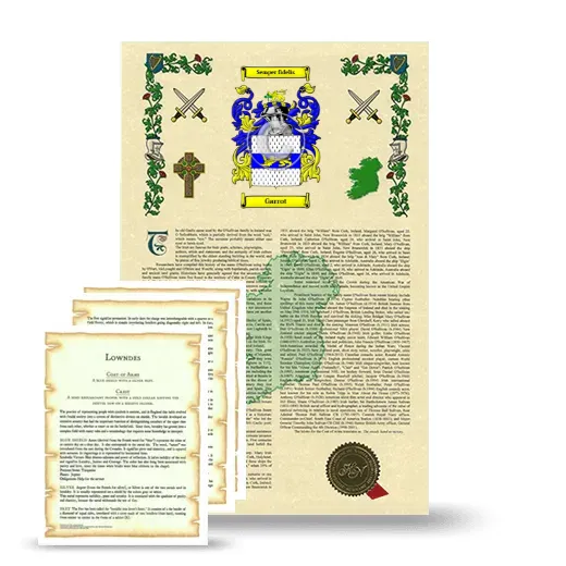 Garrot Armorial History and Symbolism package