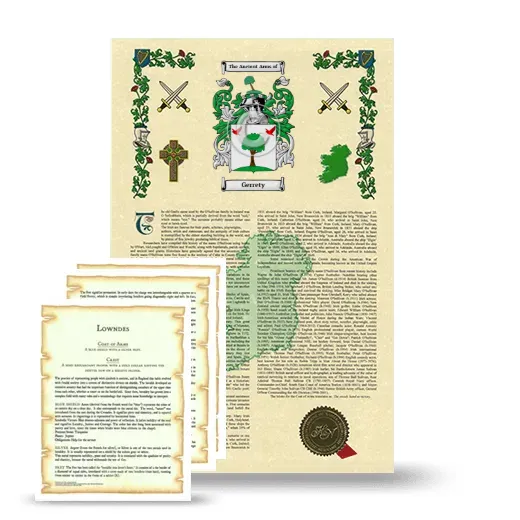 Gerrety Armorial History and Symbolism package