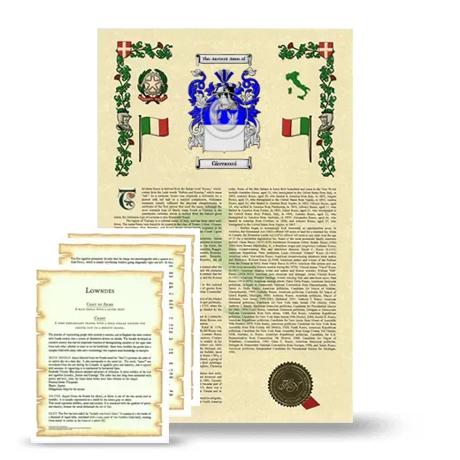 Giovanni Armorial History and Symbolism package