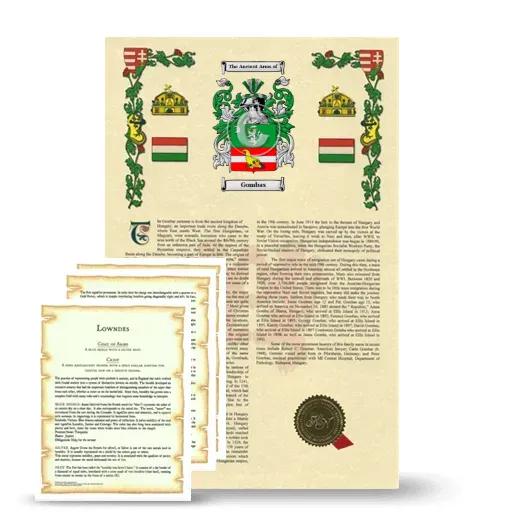 Gombas Armorial History and Symbolism package