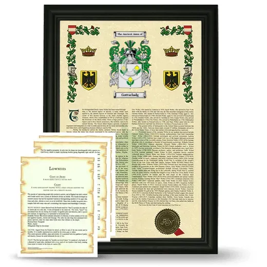 Gottschalg Framed Armorial History and Symbolism - Black