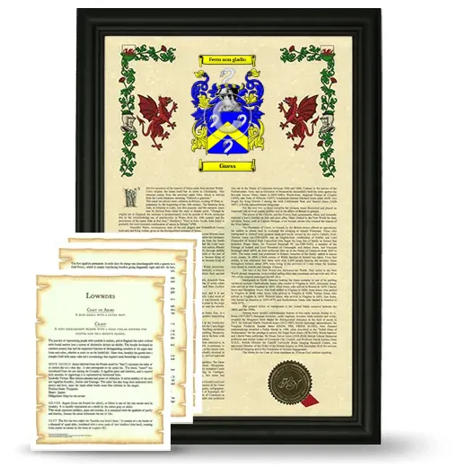 Guess Framed Armorial History and Symbolism - Black