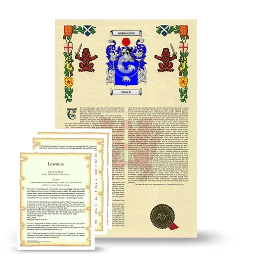 Gutch Armorial History and Symbolism package