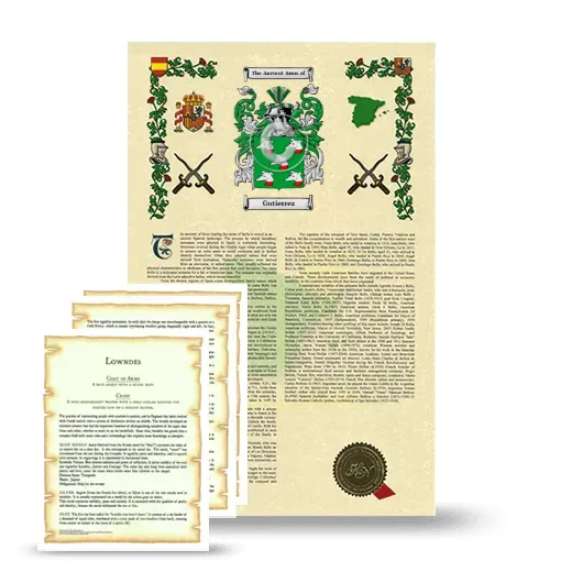 Gutierrez Armorial History and Symbolism package