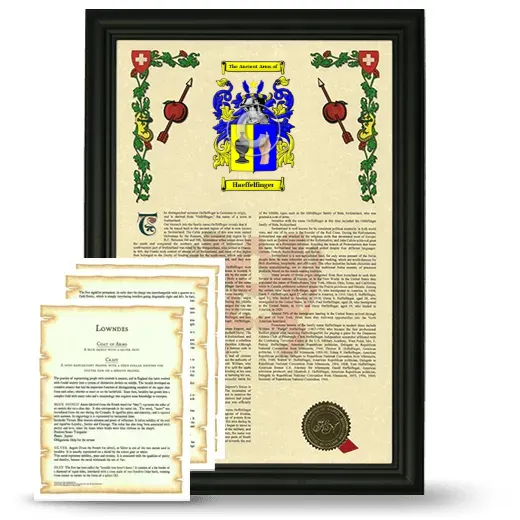 Haeffelfinger Framed Armorial History and Symbolism - Black