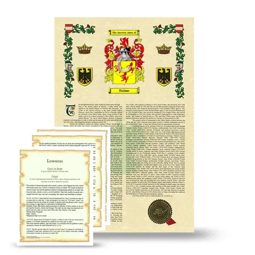 Haime Armorial History and Symbolism package