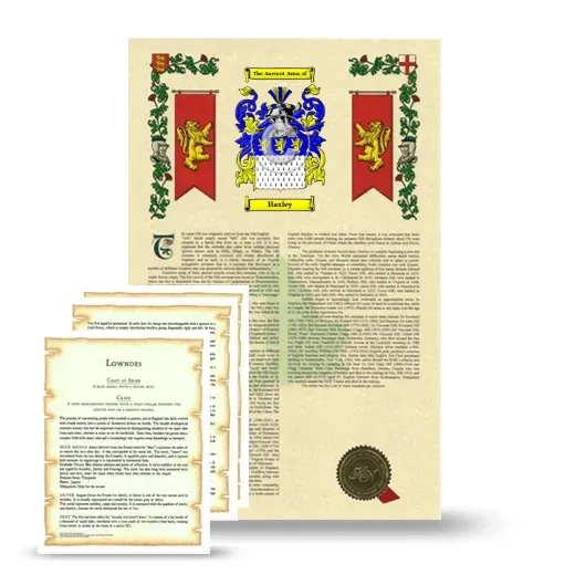 Haxley Armorial History and Symbolism package