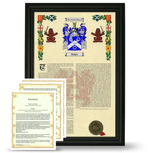 Hodges Framed Armorial History and Symbolism - Black