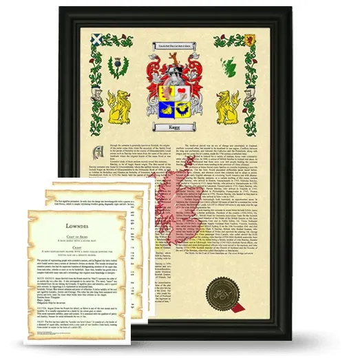 Kagg Framed Armorial History and Symbolism - Black