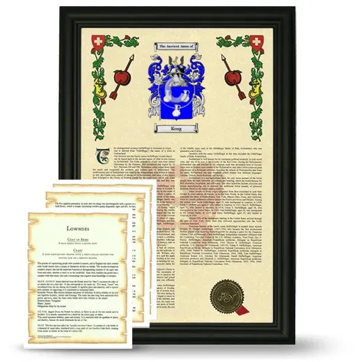 Krug Framed Armorial History and Symbolism - Black