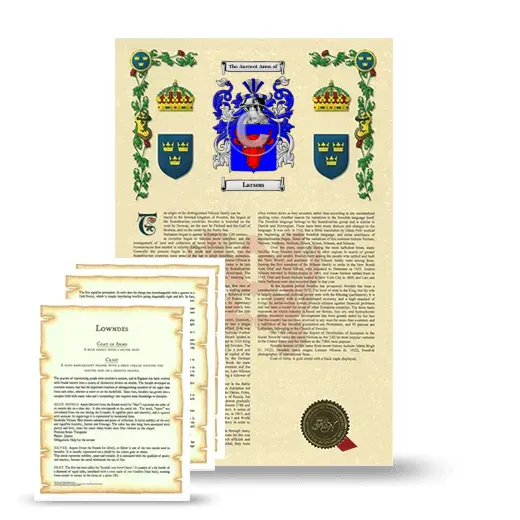 Larson Armorial History and Symbolism package
