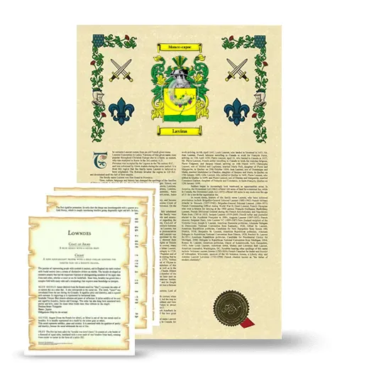 Lavina Armorial History and Symbolism package