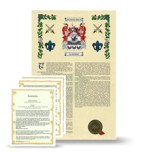 Le vassour Armorial History and Symbolism package