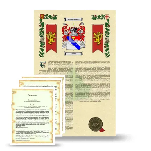 Leeke Armorial History and Symbolism package