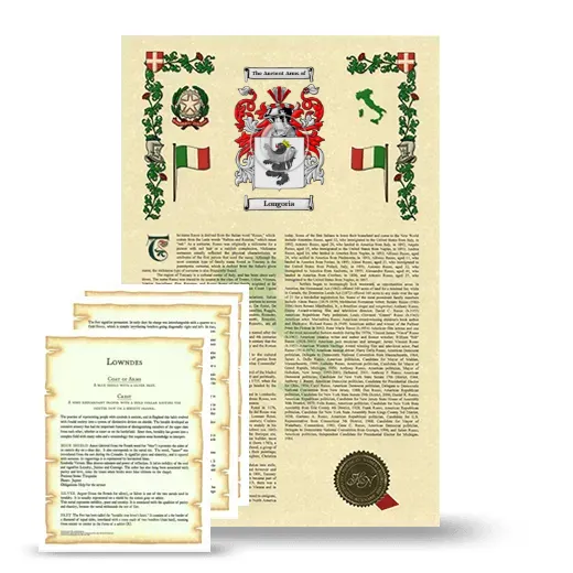 Longoria Armorial History and Symbolism package