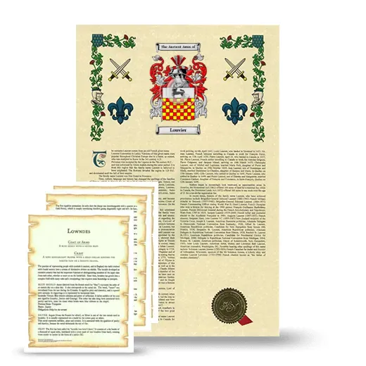 Louvier Armorial History and Symbolism package
