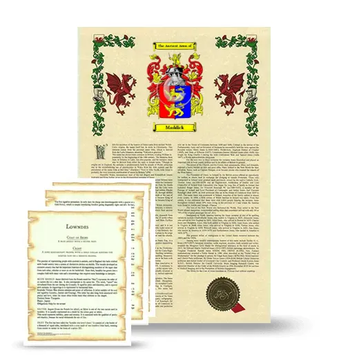 Maddick Armorial History and Symbolism package