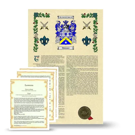 Maisonet Armorial History and Symbolism package