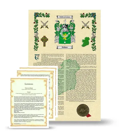 Malone Armorial History and Symbolism package