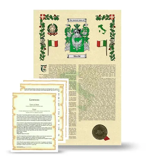 Marchi Armorial History and Symbolism package