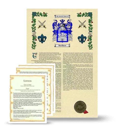 Marthane Armorial History and Symbolism package