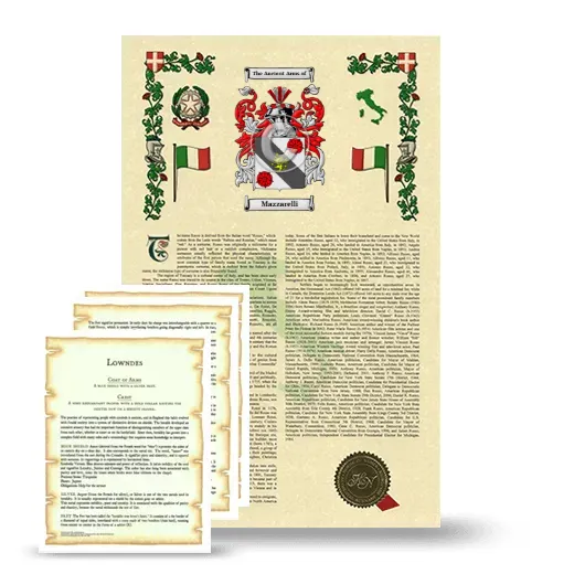 Mazzarelli Armorial History and Symbolism package