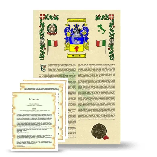 Mazzochi Armorial History and Symbolism package