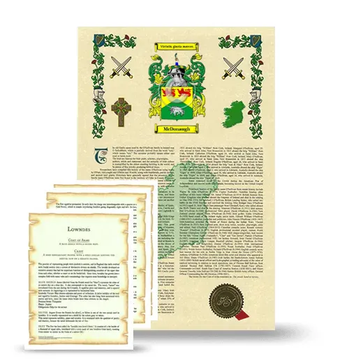 McDonaugh Armorial History and Symbolism package