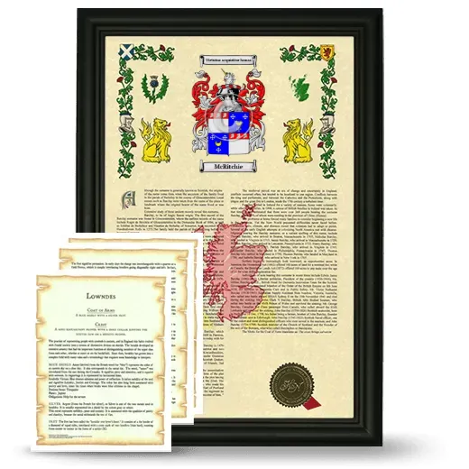 McRitchie Framed Armorial History and Symbolism - Black