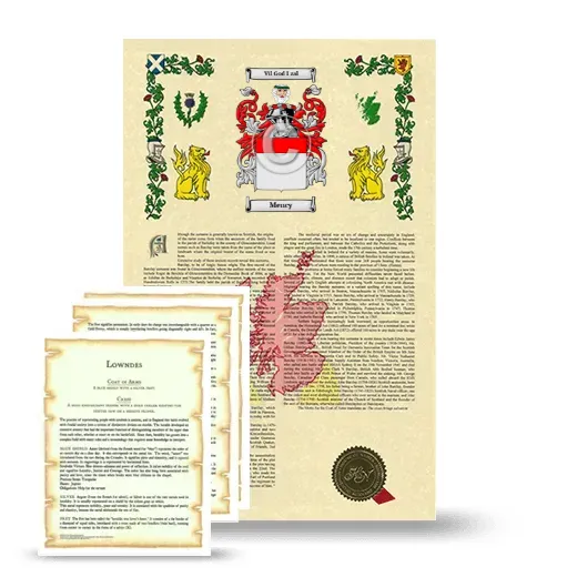 Mency Armorial History and Symbolism package