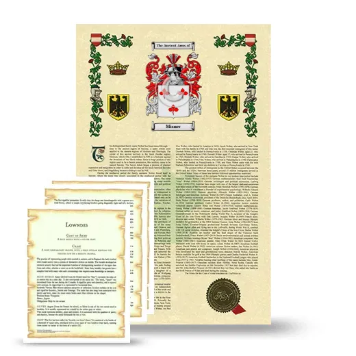 Misner Armorial History and Symbolism package