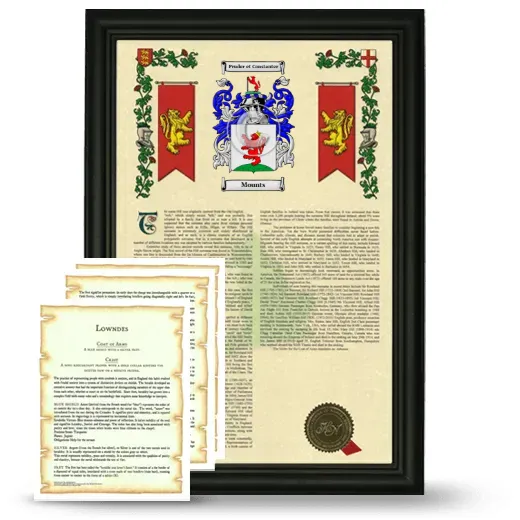 Mounts Framed Armorial History and Symbolism - Black