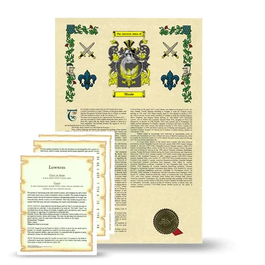 Musie Armorial History and Symbolism package