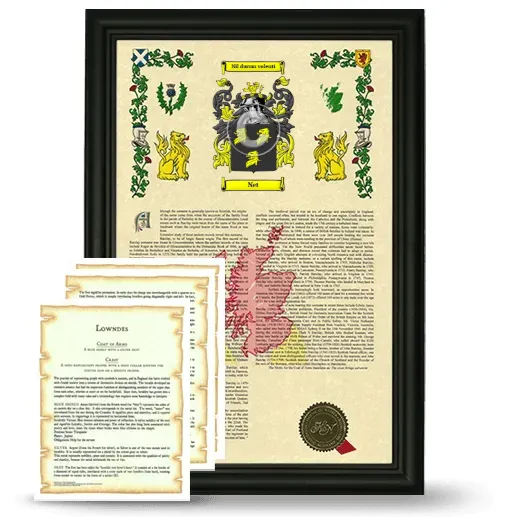 Net Framed Armorial History and Symbolism - Black