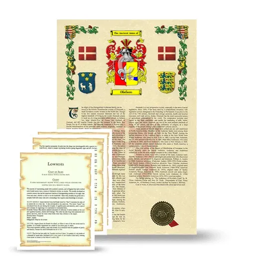 Olafson Armorial History and Symbolism package